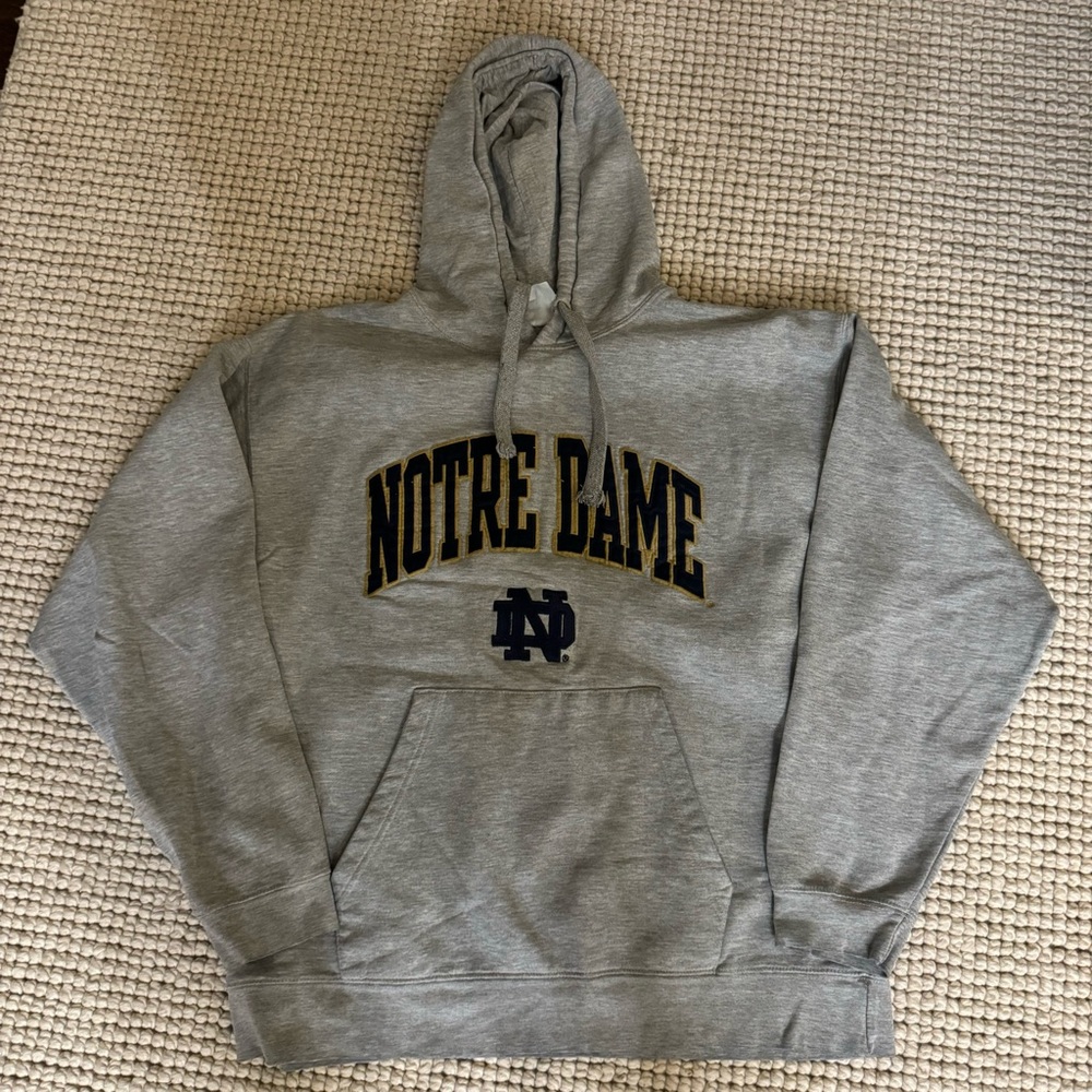 Vintage gray notre dame sweatshirt hoodie size large